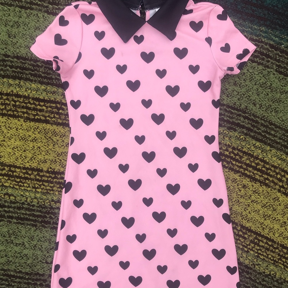 Pink and Black Heart Dress